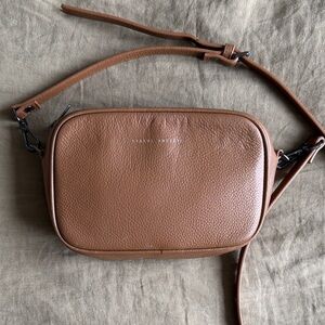 Status Anxiety Cognac Pebbled Leather Camera Bag